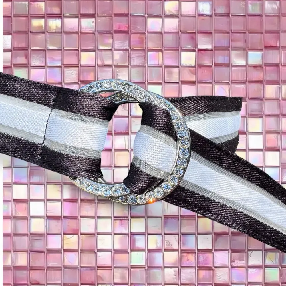 Vintage black white ribbon